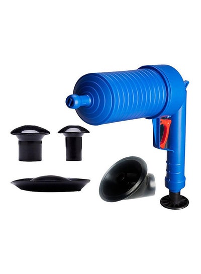 Buy High Pressure Air Drain Blaster Toilet Cleaner With 4 Adapter Blue in Egypt