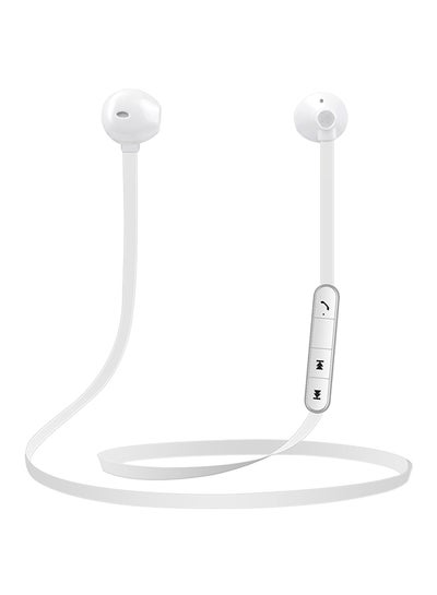 Buy Magnetic Sport Bluetooth Wireless In-Ear Earphone With Microphone White in UAE