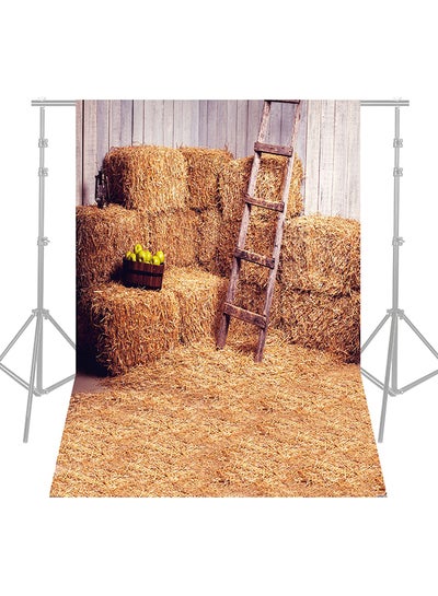 Buy Straw Hay Pile Ladder Studio Background Multicolour in UAE