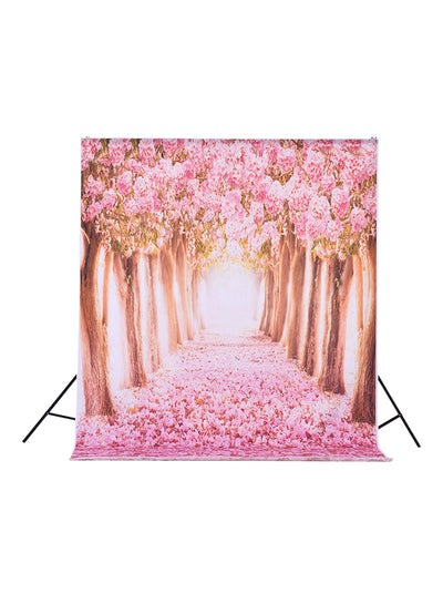 Buy Romantic Flower Tree Road Pattern Printed Studio Background Multicolour in UAE