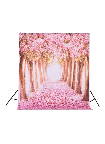 Buy Romantic Flower Tree Road Pattern Printed Studio Background Multicolour in Saudi Arabia