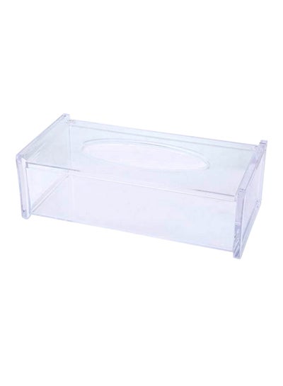 Buy Acrylic Tissue Box Clear 10x13x33centimeter in Saudi Arabia