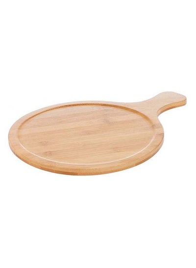 Buy Wooden Round Pizza Plate Brown 2.5x30x41centimeter in Saudi Arabia