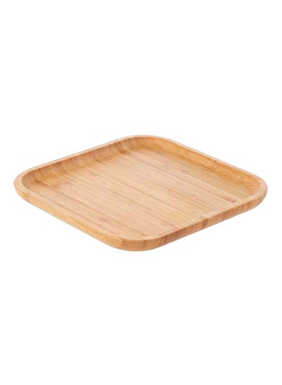 Buy Wooden Single Square Serving Trays Brown 2.5x25x25centimeter in UAE