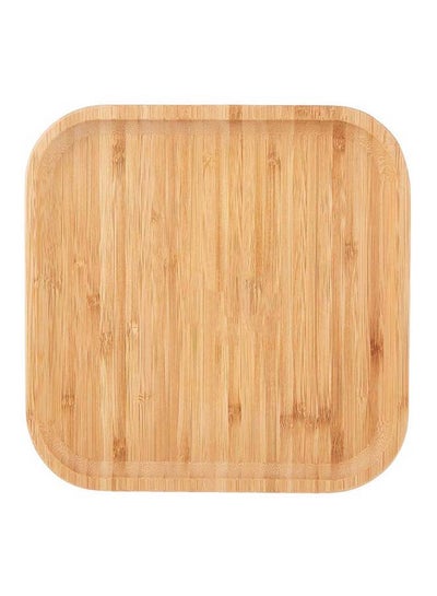 Buy Wooden Square Serveware Brown 2.5x20x20centimeter in Saudi Arabia