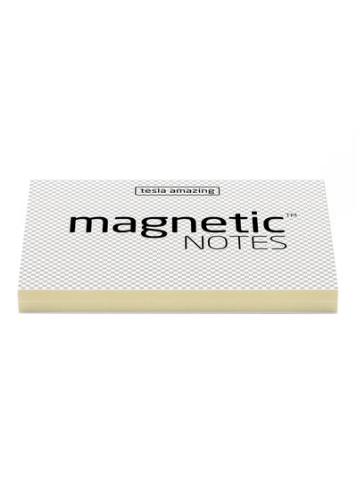 Buy 100-Sheets Magnetic Sticky Note Transparent/Grey/Beige in UAE