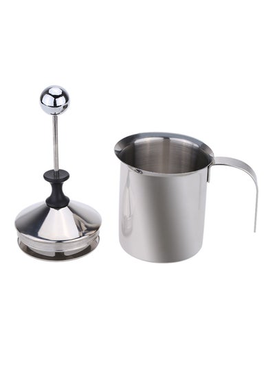 Buy Stainless Steel Milk Frother Silver 400ml in Saudi Arabia