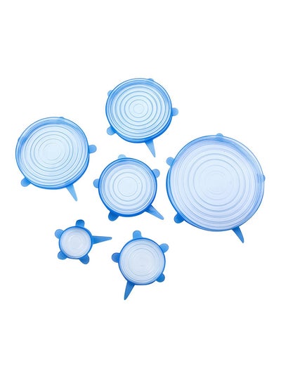 Buy 6-Piece Stretchable Tear Resistant Silicone Lids Multicolour 155grams in Egypt