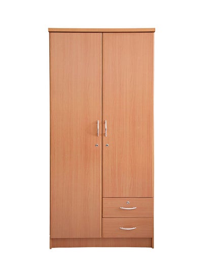 Buy Wooden Wardrobe Cabinet Brown 190x90x55centimeter in UAE