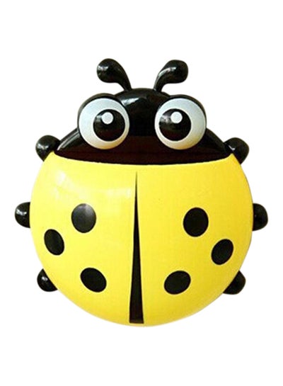 Buy Ladybug Designed Toothpaste/Toothbrush Holder Yellow 14x14x5centimeter in Saudi Arabia