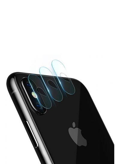 Buy Tempered Glass Camera Screen Guard For Apple iPhone X /Xs Clear in Saudi Arabia