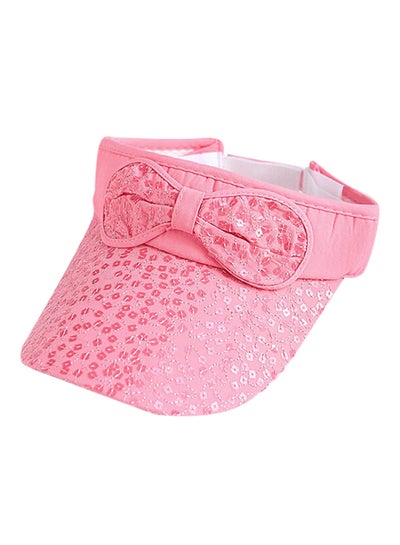 Buy Butterfly Sequined Visors Cap HL035 Pink in Saudi Arabia