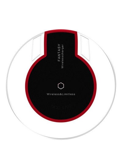 Buy Qi Wireless Charging Pad Black/Clear/Red in Saudi Arabia