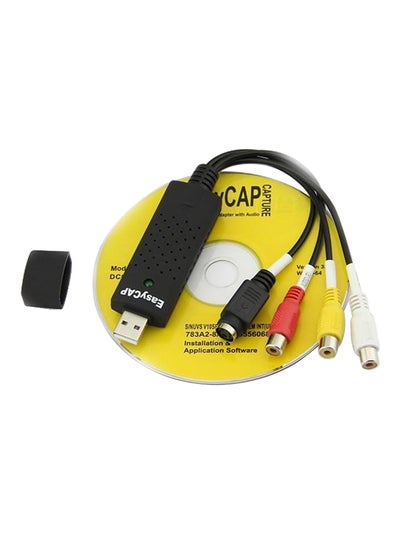 Buy VHS To DVD AV Capture Cable Black/Red/White in UAE