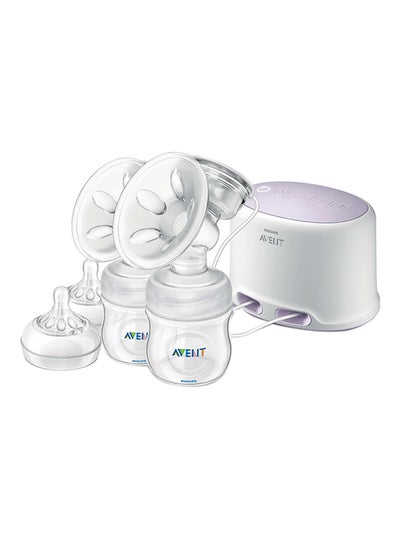 Buy Comfortable Twin Electric Breast Pump, Extra Convenience, Newborn - Clear in Saudi Arabia