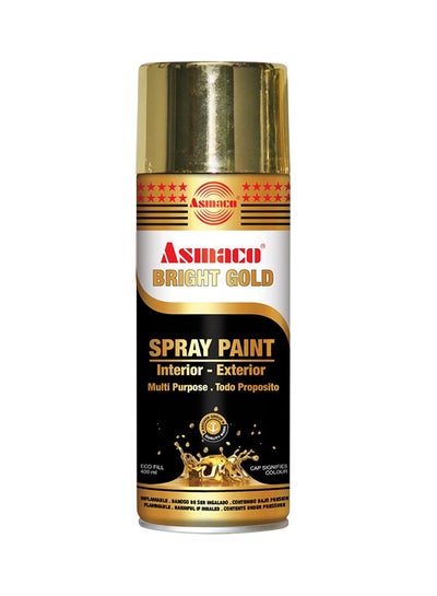 Buy Quick Drying Smooth Finish Premium Quality Durable High-Gloss Spray Paint Gold 400ml in UAE