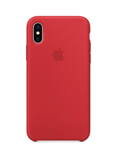 Buy Silicone Case Cover For Apple iPhone XS Red in UAE