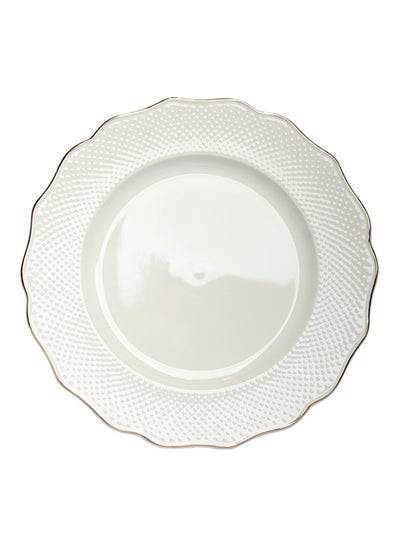 Buy Viva Round Shaped Dinner Plate White 30centimeter in UAE