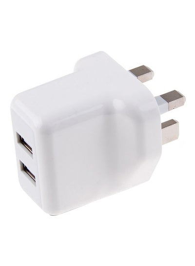 Buy Dual USB Port Lightning Travel Charger White in Saudi Arabia