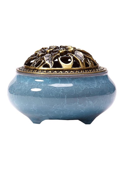 Ceramic Incense Stick Holder With Lid Sky Blue/Gold 3.9x2.8inch price in  Saudi Arabia, Noon Saudi Arabia