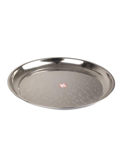 Buy Round Dinner Plate Silver 35centimeter in Saudi Arabia