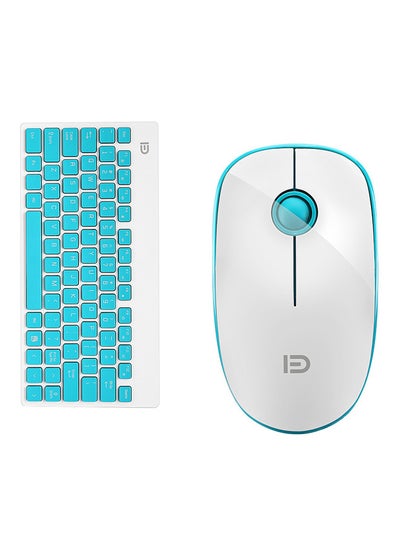 Buy 1500 Wireless Keyboard And Mouse Combo Blue/Silver in Saudi Arabia