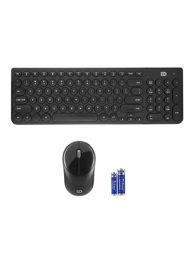 اشتري كومبو لوحة مفاتيح وماوس لاسلكيين طراز IK6630 أسود في الامارات
