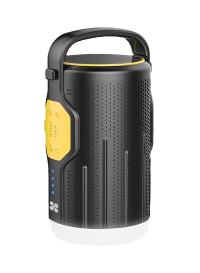 Buy Portable LED Camp Light With Wireless Speaker And Integrated Power Bank Yellow/Black in UAE