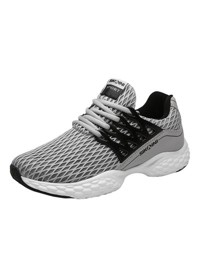 Buy Lace Up Trainers Grey in Saudi Arabia