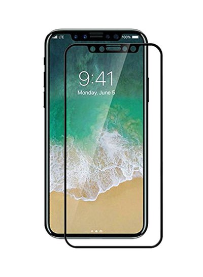 Buy 5D Screen Protector For Apple iPhone X Clear/Black in UAE