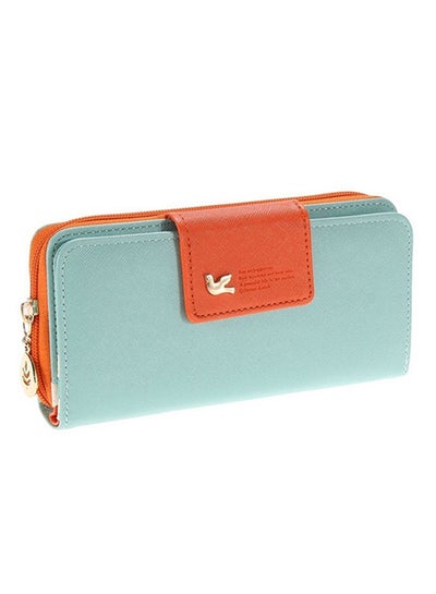 Buy Multifunctional Leather Wallet Sky Blue in UAE