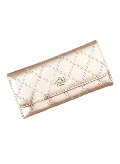 اشتري Multifunctional Leather Wallet Champagne Gold في السعودية