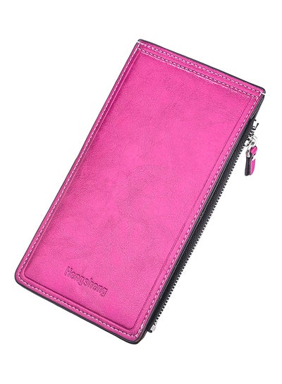 Buy Multifunctional Leather Wallet Pink in UAE