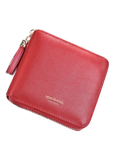Buy Multifunctional Leather Wallet Red in UAE