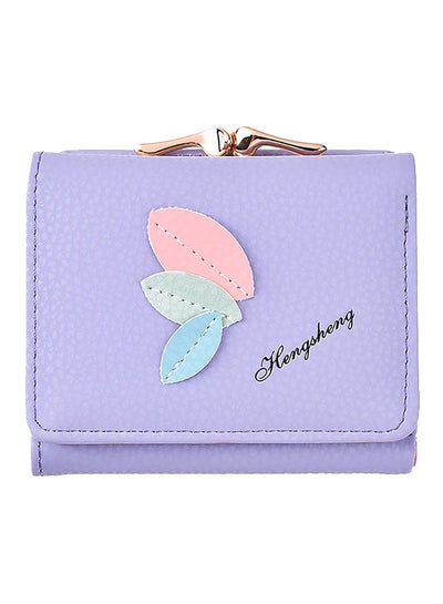 Buy Multifunctional Leather Wallet Purple in UAE