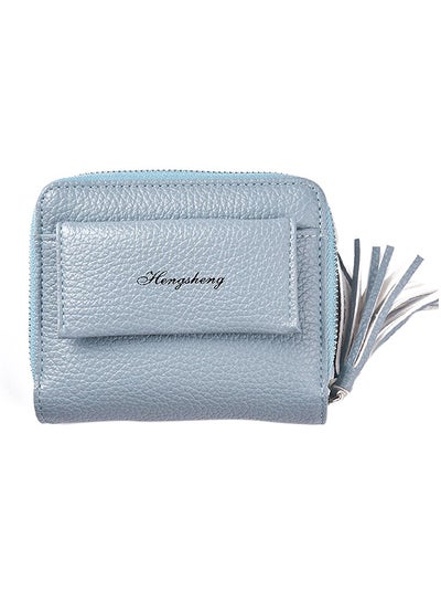 Buy Multifunctional Leather Wallet Blue in Saudi Arabia