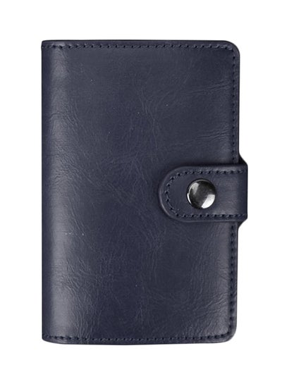 Buy Multifunctional Leather Wallet Blue in Saudi Arabia