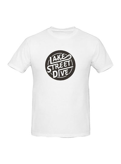 Buy Lake Street Dive Printed Cotton Short Sleeve T-shirt White in UAE