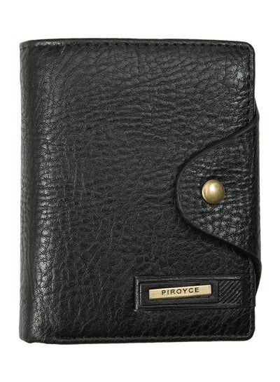 Buy Leather Multifunction Wallet Black in Saudi Arabia