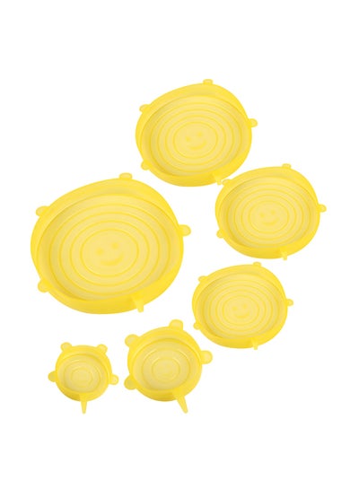 Buy 6-Piece Stretch Silicone Lids Multicolour in Saudi Arabia