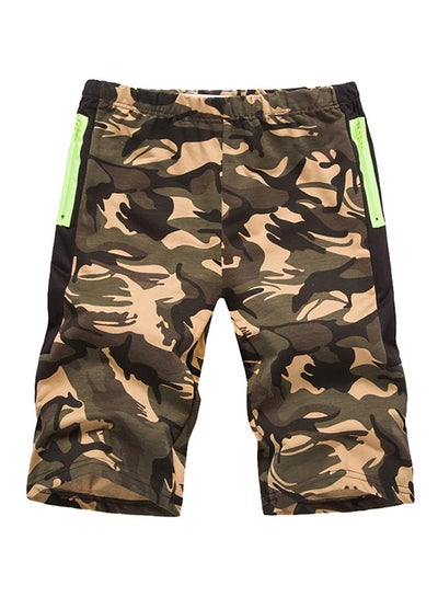 Buy Camouflage Print Outdoor Cargo Shorts Multicolour in Saudi Arabia