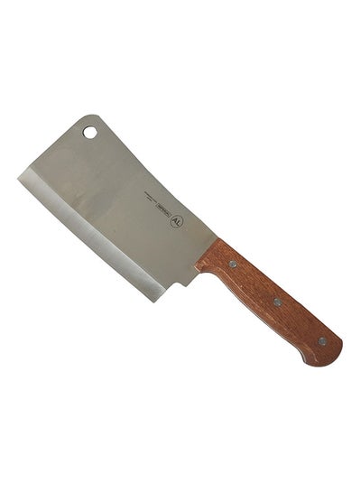 Buy Cleaver Knife With Wooden Handle Silver/Brown 16centimeter in UAE