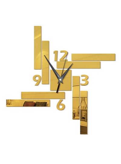 Buy Artistic Wall Clock For Home Decoration Gold 30 x 30cm in Saudi Arabia