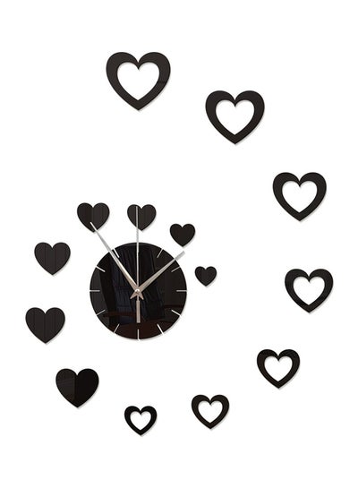 Buy Artistic Wall Clock Black 25 x 25cm in UAE