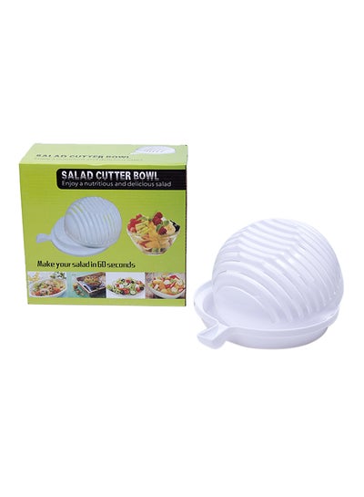 Buy Salad Cutter Bowl White 8.9x7.1x3.9inch in Saudi Arabia