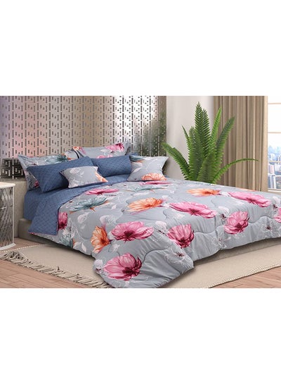 Buy 8-Piece Comforter Set Cotton Blend Multicolour in Saudi Arabia