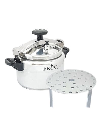 Buy Aluminium Pressure Cooker With Special Rack Silver 5Liters in UAE