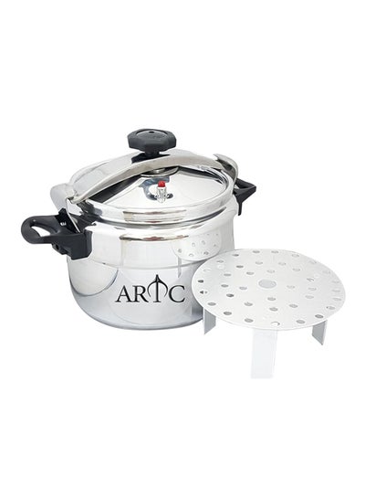 Buy Aluminium Pressure Cooker With Special Rack Silver 15Liters in UAE