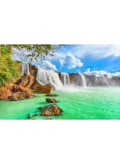 Buy Waterfall Wall Art Canvas Print Multicolour 50x31x3.5cm in UAE