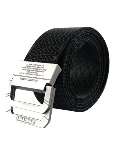 Buy Canvas Belt Black/Silver in Saudi Arabia